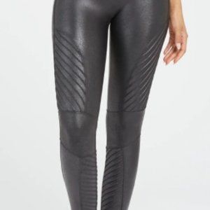 Spanx NWT Faux Leather Moto Leggings